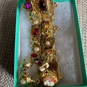 Vintage Double Slide Charm Bracelet